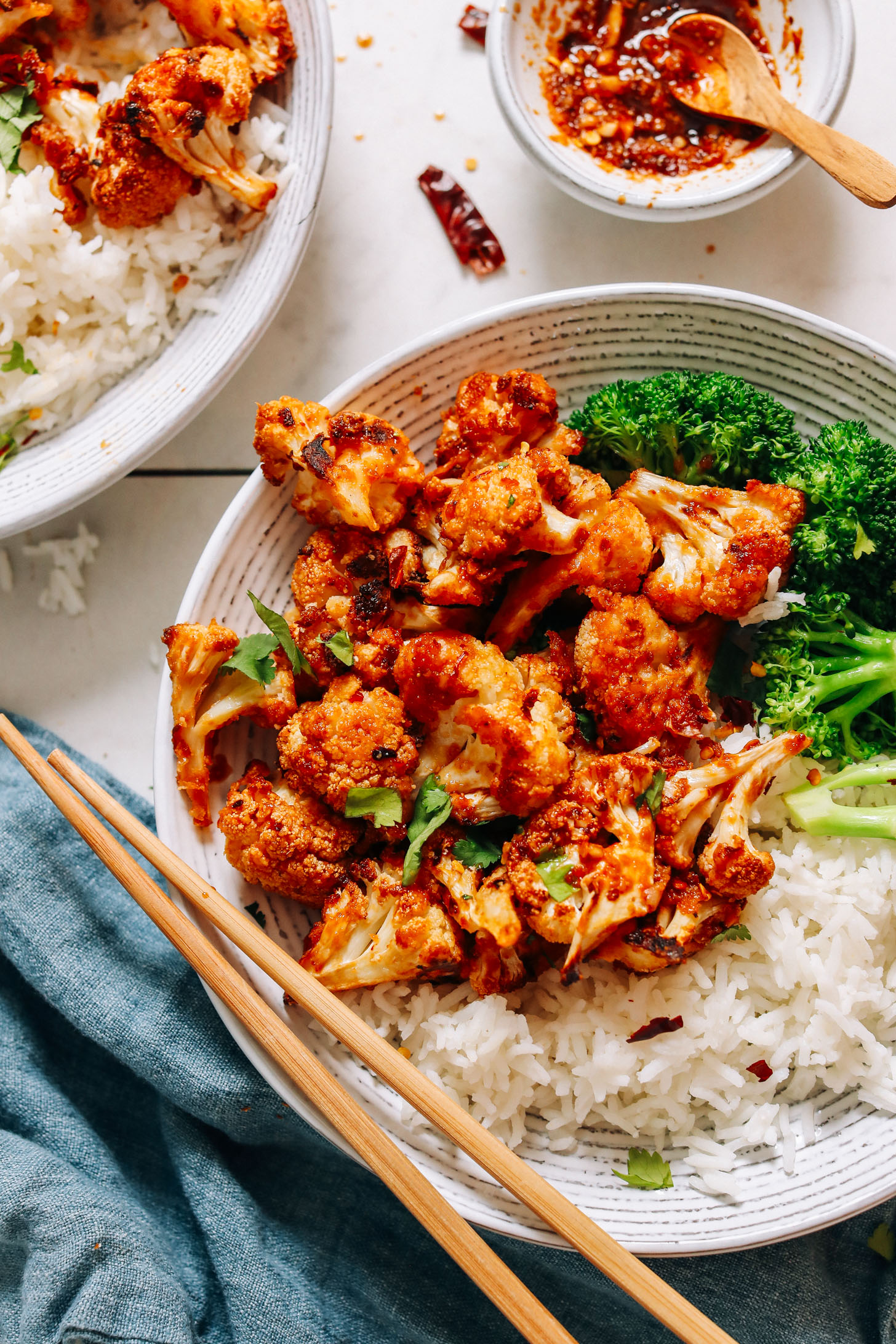 Minute General Tso's Cauliflower: Baked or Air-Fried Delight